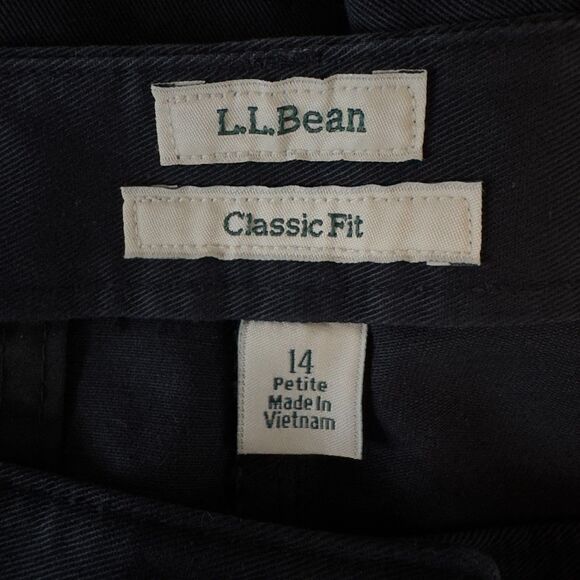 New L.L. Bean Wrinkle-Free Bayside Classic Fit Pants Women's Size 14 Petite - Picture 7 of 11